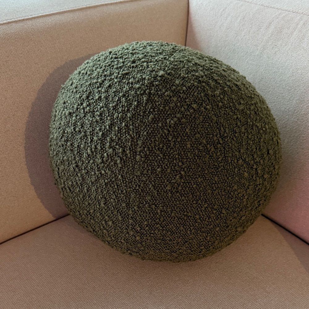 Urban Barn Olive Bouclee Throw Pillow